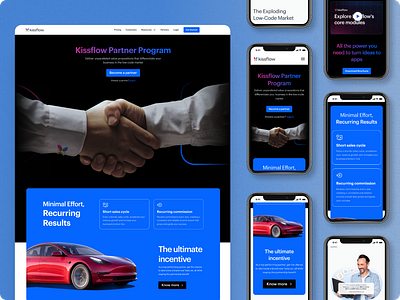 Kissflow Partner Page landing page ui visual design web design