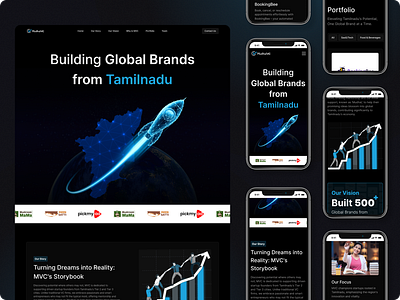 Mudhal VC Landing Page branding landing page ui visual design web design