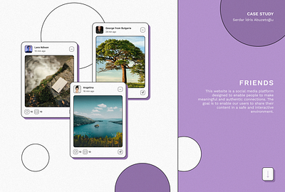 FRIENDS | Landing Page | Case Study design figma landing page social media website ui user experience user interface ux website design