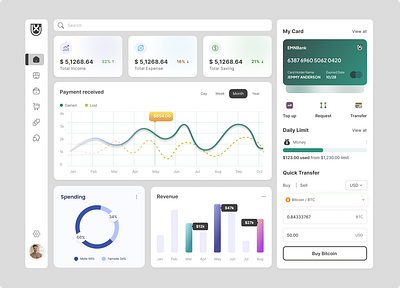 Admin Dashboard UI Design admindashboard analytics businesstools cleandesign customwidgets dashboarddesign datamanagement designinspiration flatdesign interfacedesign minimalistdesign modernui productivitytools realtimeanalytics responsivedesign techinnovation uiux userinterface webapp webdesign