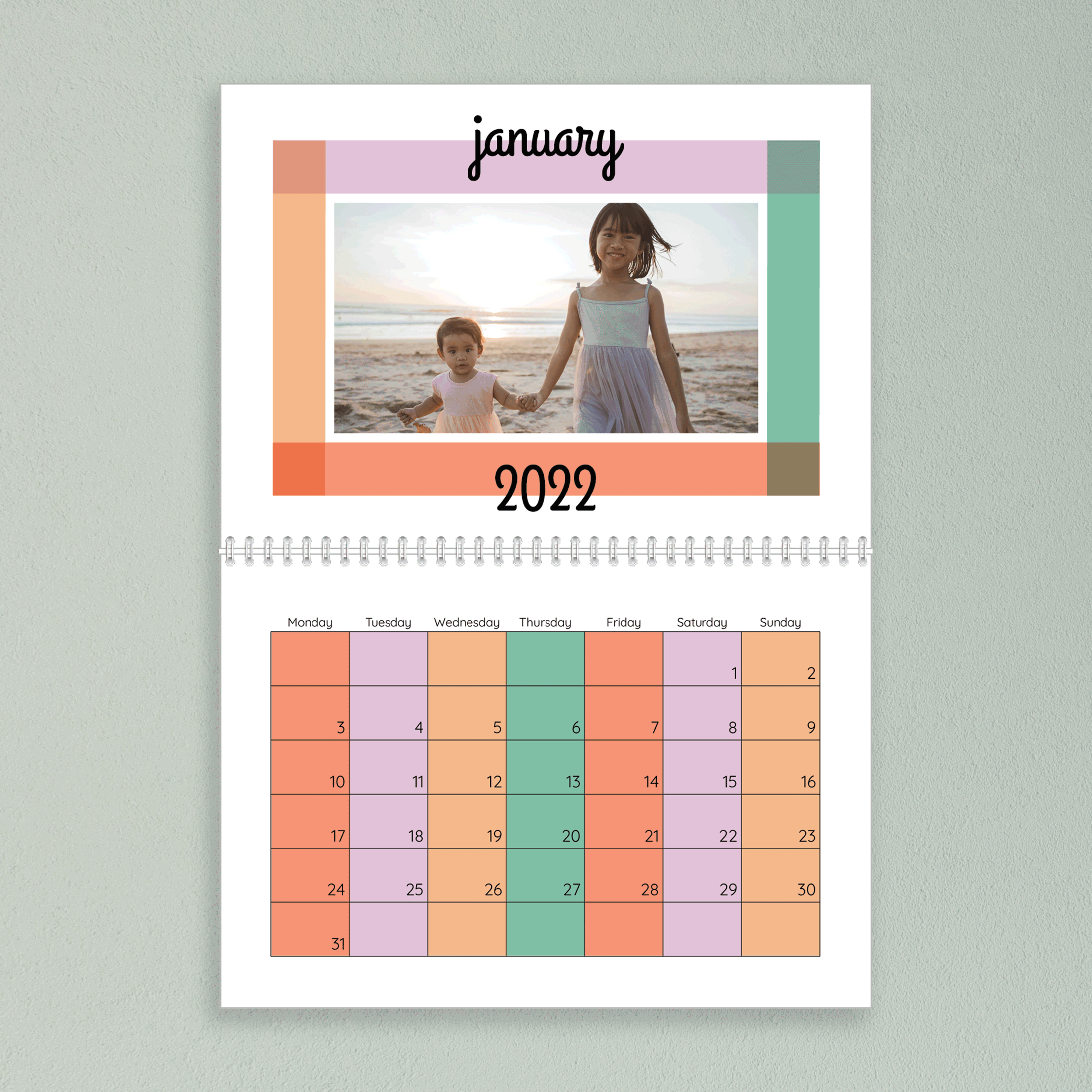 Calendar / Simple Color Blocks blocks calendar colors graphic design simple