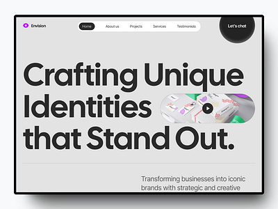 Envision - Brand Identity Studio agency brand identity branding design graphic design landing page studio ui web design website