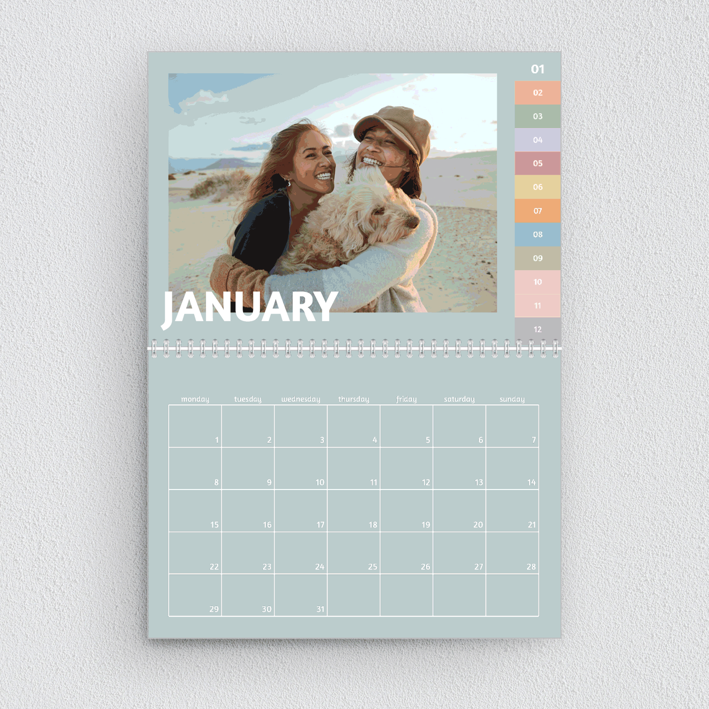 Calendar / Minimal Muted Color calendar color graphic design minimalism muted