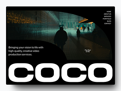 COCO - Video Production Studio agency branding design graphic design landing page production studio ui video web design website
