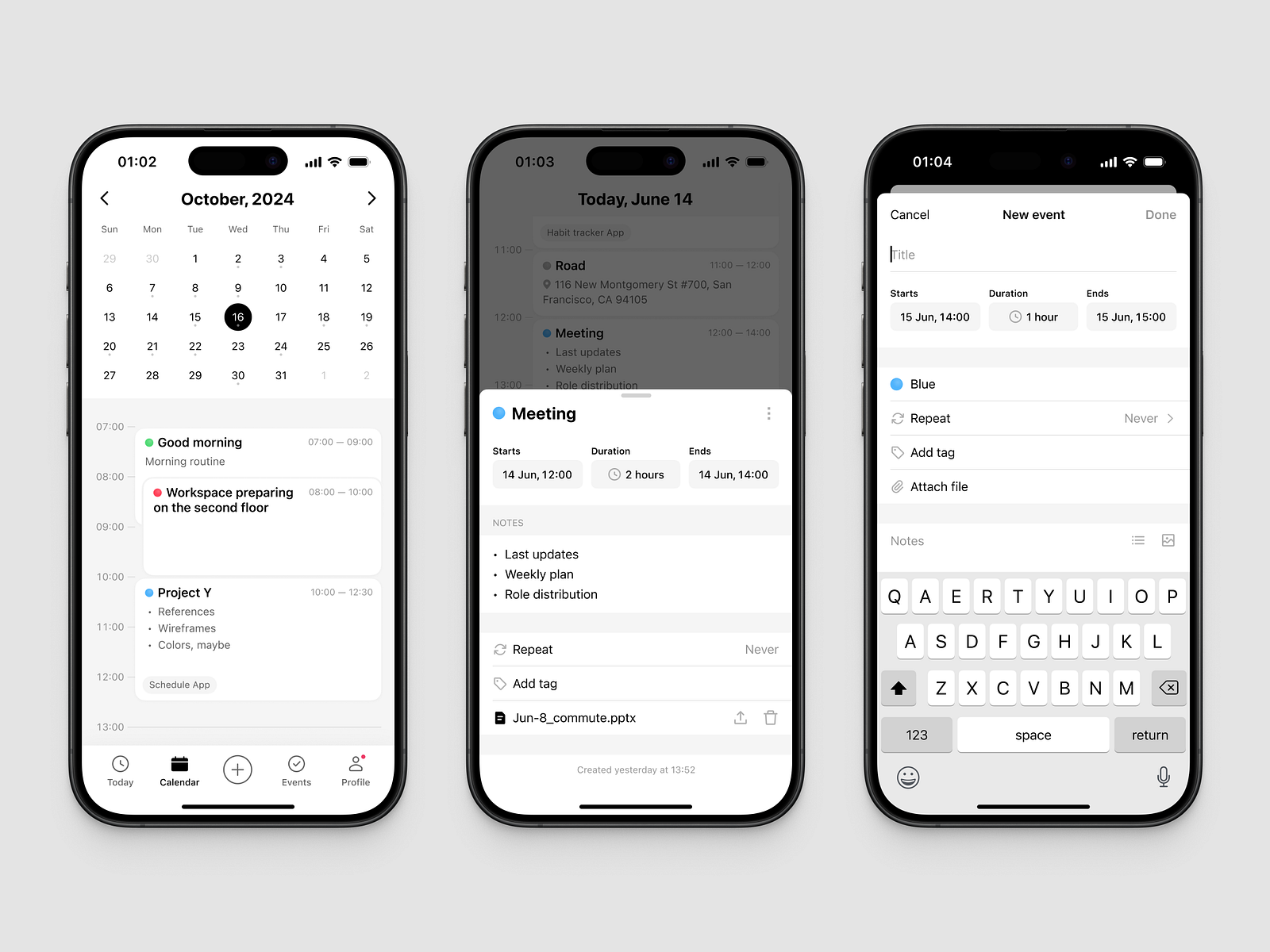 Schedule App by Vitaly Belousov on Dribbble