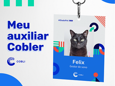 Cobli Pet Tag branding cat graphic design pet tag visual identity