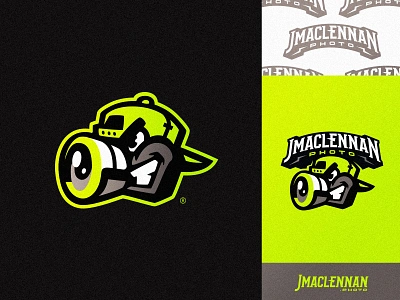 Jmaclennan logo badge branding camera cameraman competition design graphic design identity illustration lenses logo logotype mascot photo photographer simple sports