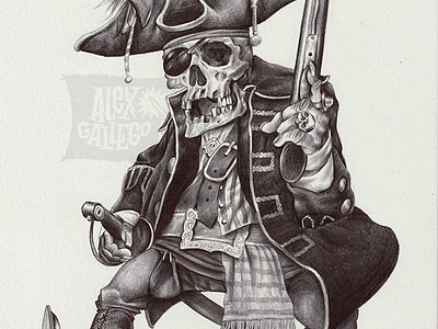 Cursed Pirate (ballpoint pen) book children cover editorial fantasy hand drawn historical illustration kids pirate publishing young young adult