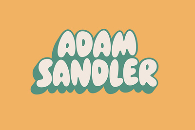 Famous Actors Lettering - Adam Sandler adam sandler branding cinema film graphic design illustration lettering logo movies snl typography