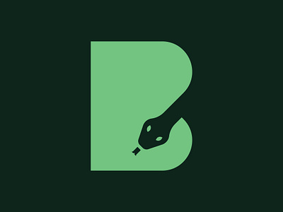 B With Snake Logo alphabet animal animals b bite cobra forest initial letter mark monogram paramedic pharmacy poison serpent snake venom vipe viper wild