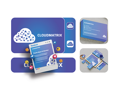 CloudMatrix | Brand Identity adobe brand brand logo branding company logo graphic design illustrator logo photoshop