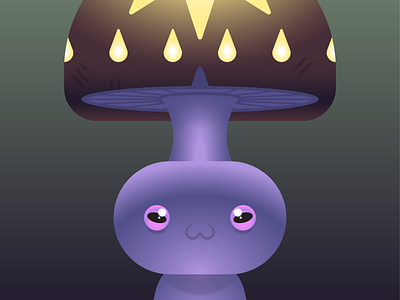 funguy 18 abstract character design flat gradient iconographic illustration mushroom vector