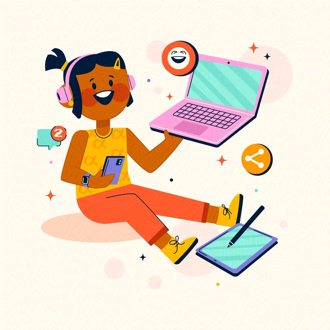 Generation Alpha alpha alpha generation generation alpha illustration media teenager toddler vector vector art