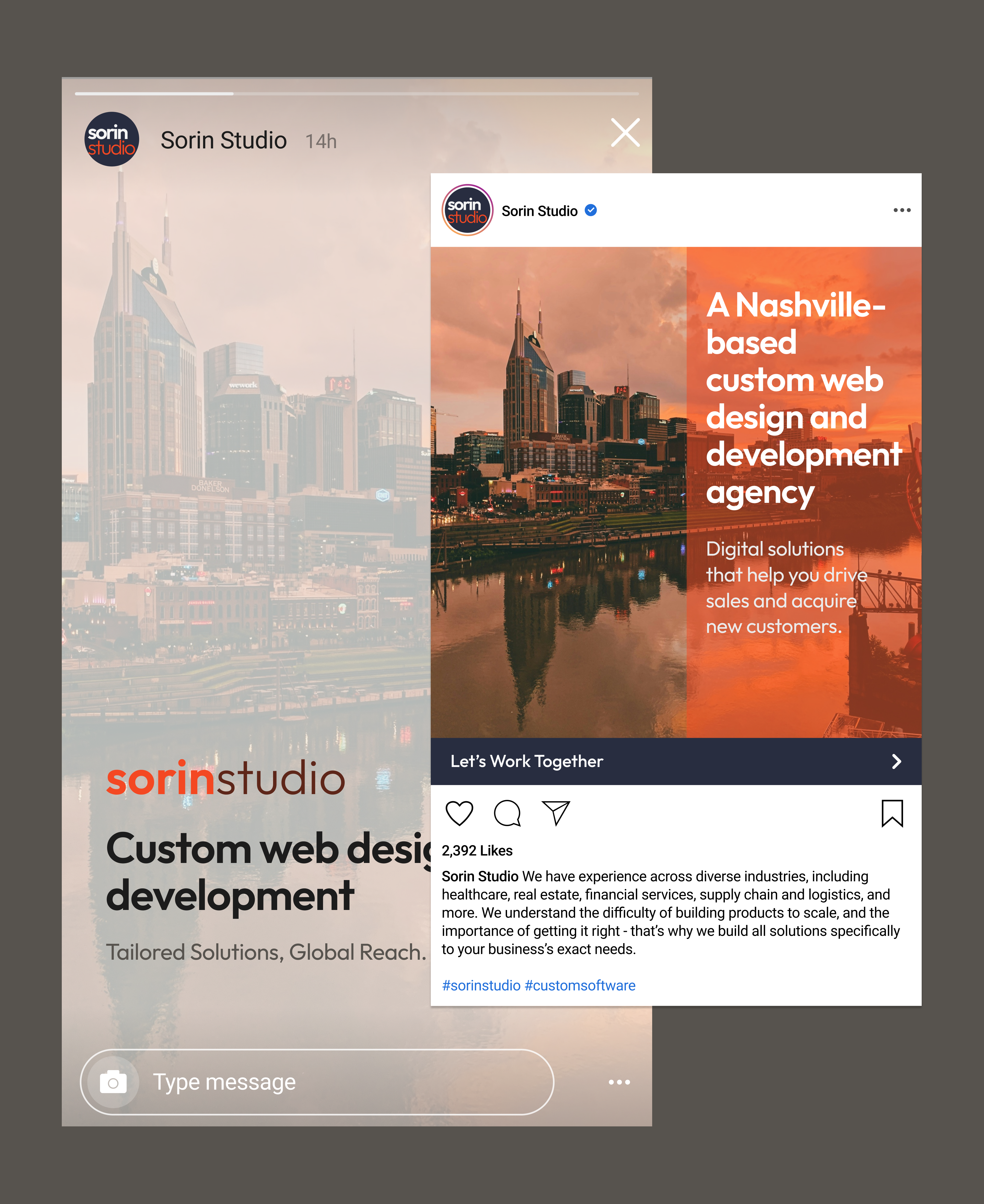 Meta (Instagram) ads for Sorin Studio app branding design email sms graphic design illustration logo marketing product design typography ui ux vector
