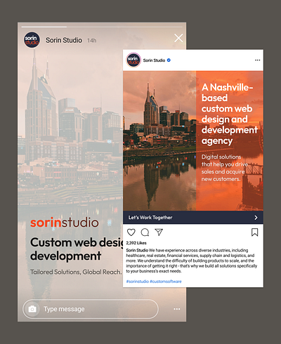 Meta (Instagram) ads for Sorin Studio app branding design email sms graphic design illustration logo marketing product design typography ui ux vector