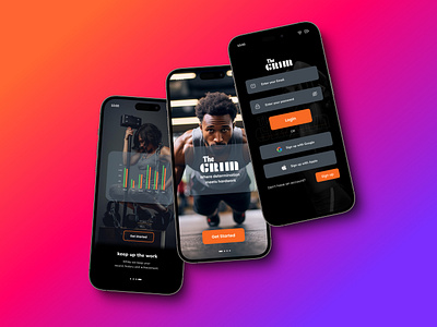 Onboarding Screen for a Gym app gym onboarding signup ui