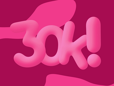 30K Followers 30k animation branding cavair graphic design typography