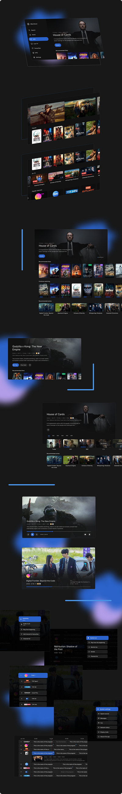 Streaming app on Android TV - VOD, Live TV android tv google tv live tv streaming app streaming platform ui ui design ux vod