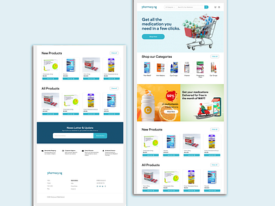 Pharmacy E-commerce Website e commerce website pharmacy ui design