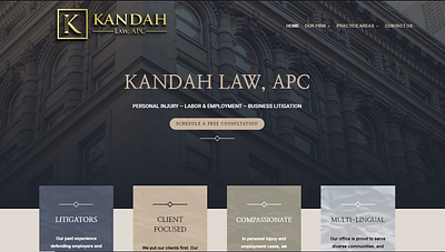 Kandah Law, APC - Website Redesign branding color design responsive seo ui user friendly ux web design website