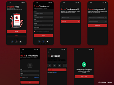 Mobile App Signup Flow app codsoft flow forgot input field interface login mobile onboarding otp password register signup ui ux