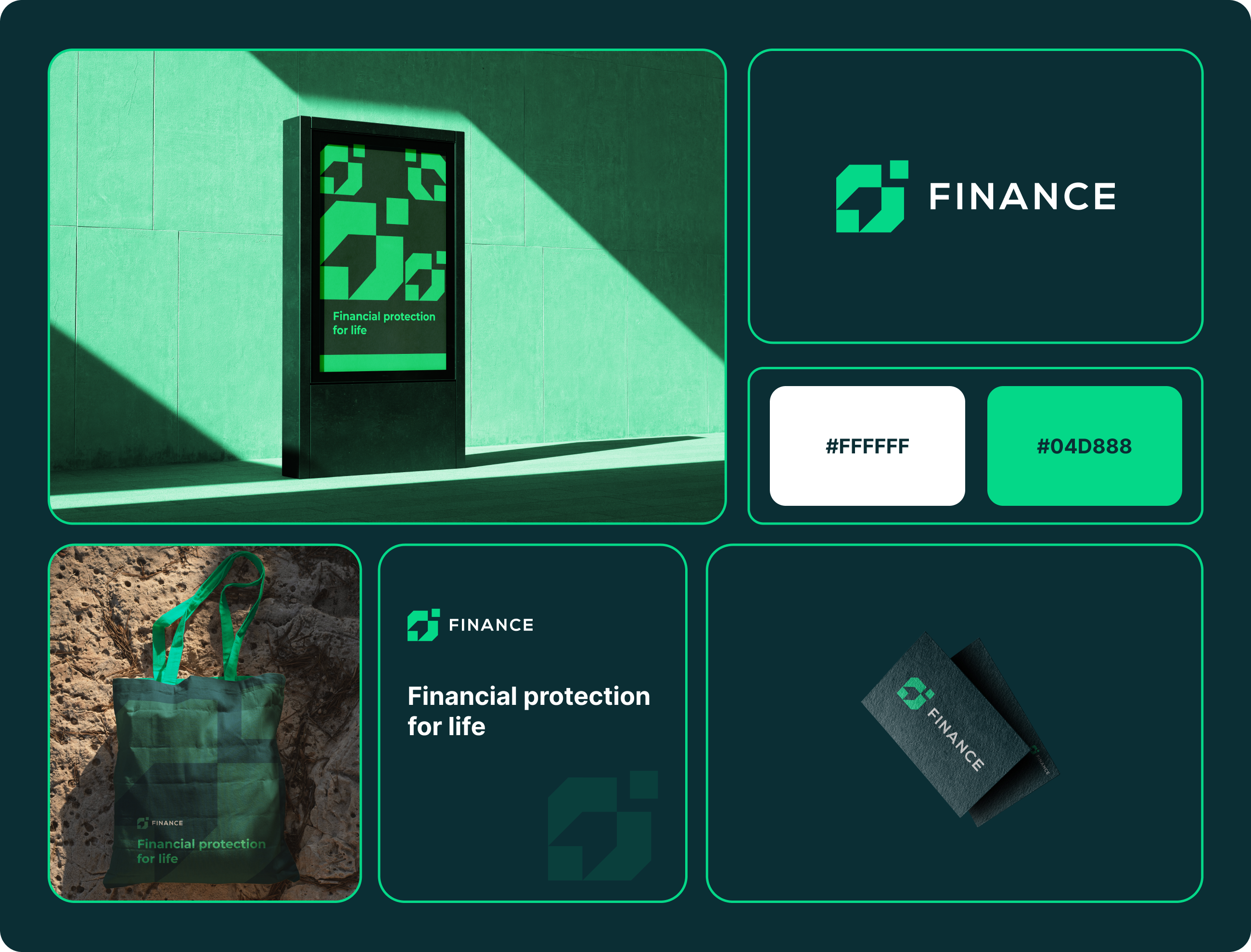 Example of Modern Fintech Logo Branding Package