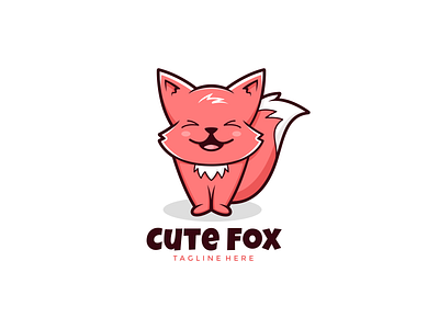 Cute Fox Logo Vector Design Template branding cute design fox graphic design illustration kids logo vector