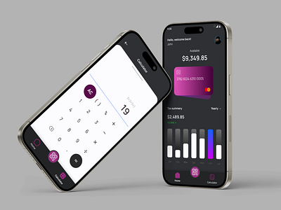 Expense app - Calculator app dailyui design figma mobile ui ux