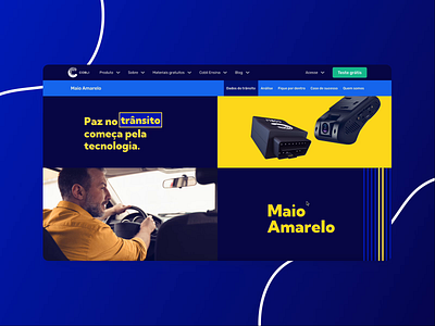 Maio Amarelo Webpage graphic design ui ux webdesign