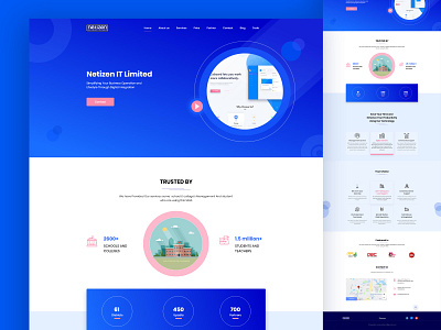 IT Company Landing Page design branding creative creative company dribble dribble car home page illustration it company landing page ui