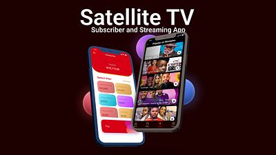 Satellite TV Subscriber and Streaming App app digital tv netflix prime satellite ui ux