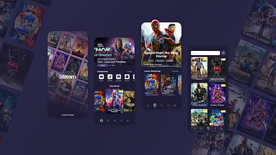 Movie Stream - Video Streaming Mobile Apps design app movie stream streaming app ui design ui mobile ui ux