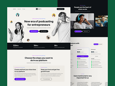 𝐙𝐞𝐫𝐨𝐏𝐫𝐨 podcasting website design! saaslanding