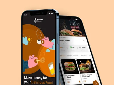 Eyewink - Food Delivery App 🍜 design grafis food app food delivery ui ui design ux design