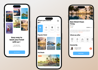 Hotel Booking - UI/UX Design booking branding dribbbleshowcase graphic design hotelbooking logo seamlessbooking travelux ui uiuxdesign userexperience ux