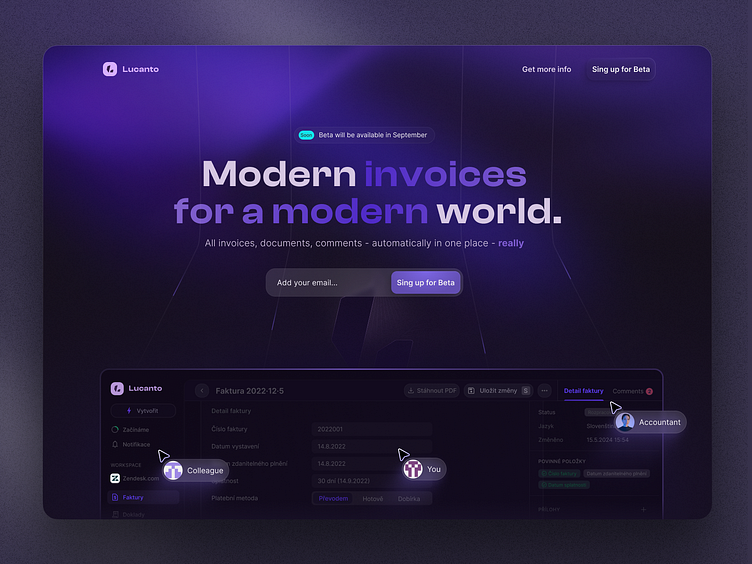 Lucanto - landing page by David Jambor on Dribbble