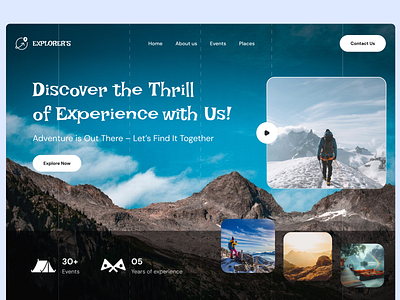 Explorers Trekking organization creative design explore travel travel agency web design travel creative ui trekking ngo trekking organization ui ui designer uidesign uiux design unique ideas web design website ui