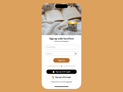 Simple Sign-Up Form - Mobile ui