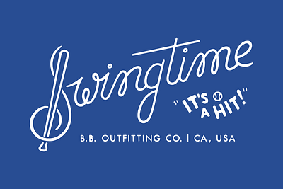 Swingtime apparel baseball brand identity branding clothing graphic design hand drawn illustration jazz logo logo design t shirts typography vintage visual identity