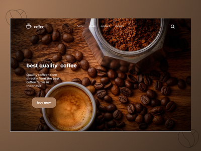 Coffee shop landing page branding coffee shop website design landing page ui ui design web design