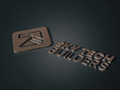 Logo Design for a construction company named 'Sky Tech Builders' adobe illustrator construction group graphic design logo design