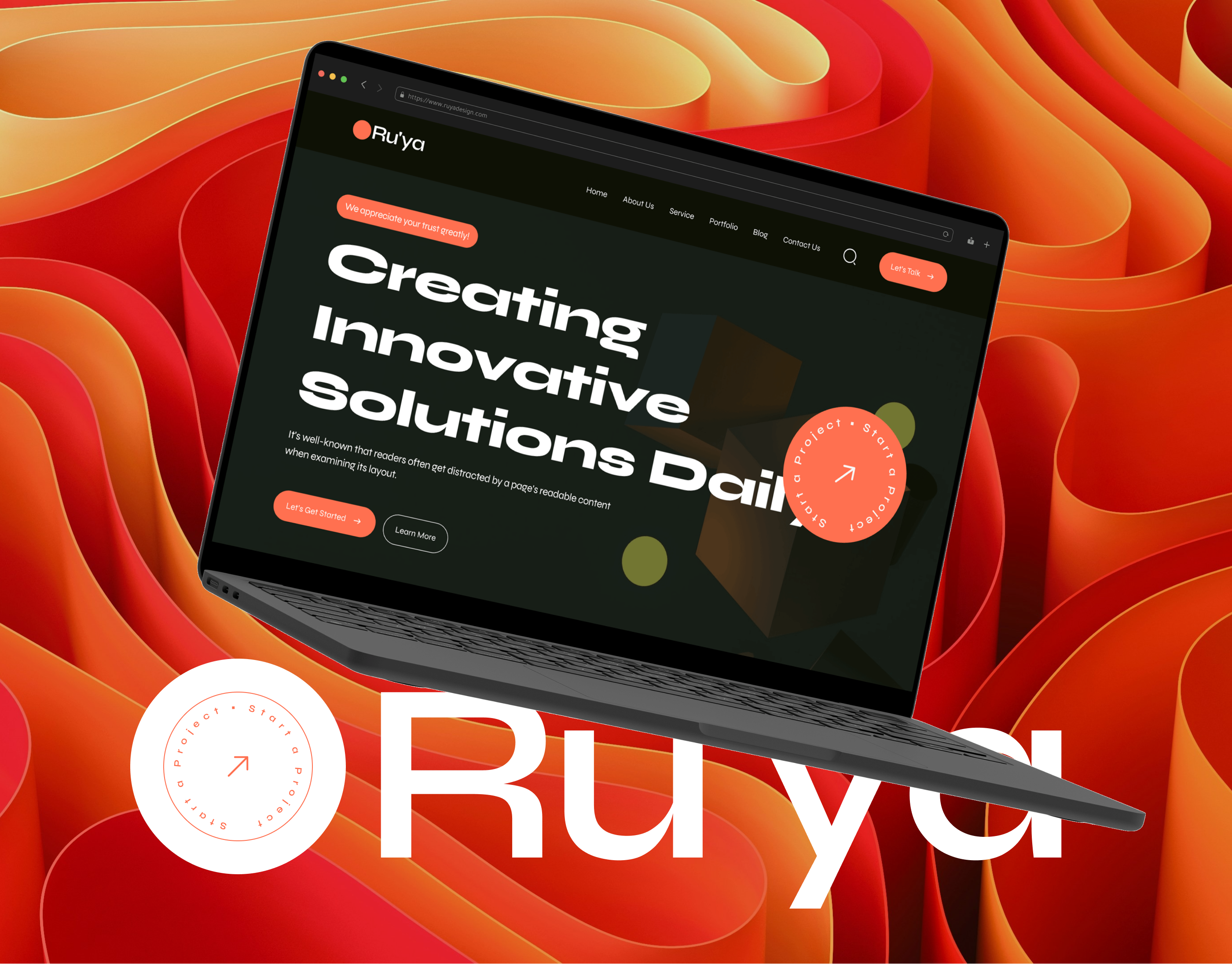 Ru'ya - Digital Agency Website branding design figma graphic design home page illustration landing page styleguide ui uiux user experience user interface user interface design web design website website design