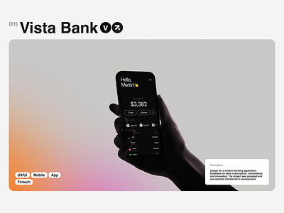 Vista Bank - Mobile Design app banking design figma mobile ui uiux user experience user interface ux