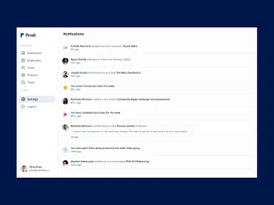 Notifications: Task Management Desktop Application app design crypto desktop app product design product management project management saas task management ui ux design web application web design
