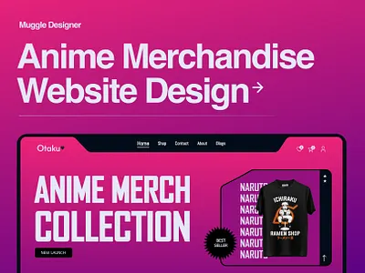 Anime Merchandise Website Design 3d animation branding design graphic design illustration logo motion graphics ui vector