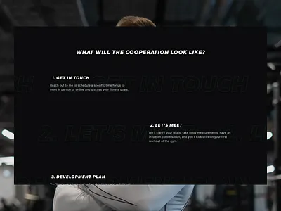Personal Trainer Website - Process Section digital design fit gym interaction interaction design landing page personal trainer process product design pt ui ui design ux ux design web web design website