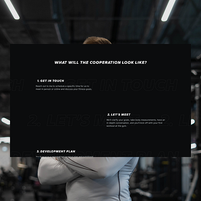 Personal Trainer Website - Process Section digital design fit gym interaction interaction design landing page personal trainer process product design pt ui ui design ux ux design web web design website