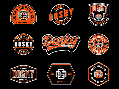 Dosky Supply Design Package apparel badge badge design branding custom lettering custom logo design graphic design illustration lettermark logo logo designer logodesign logomaker logotype monogram monogramlogo typography vector wordmark