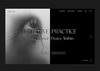 Meditative Practice graphic design ui we web design