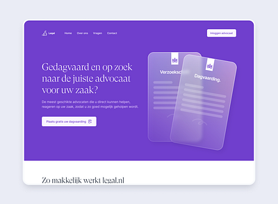 Legal UI design advocaat amsterdam android app apple attorney branding design ios lawyers legal netherlands saas software ui ux windows
